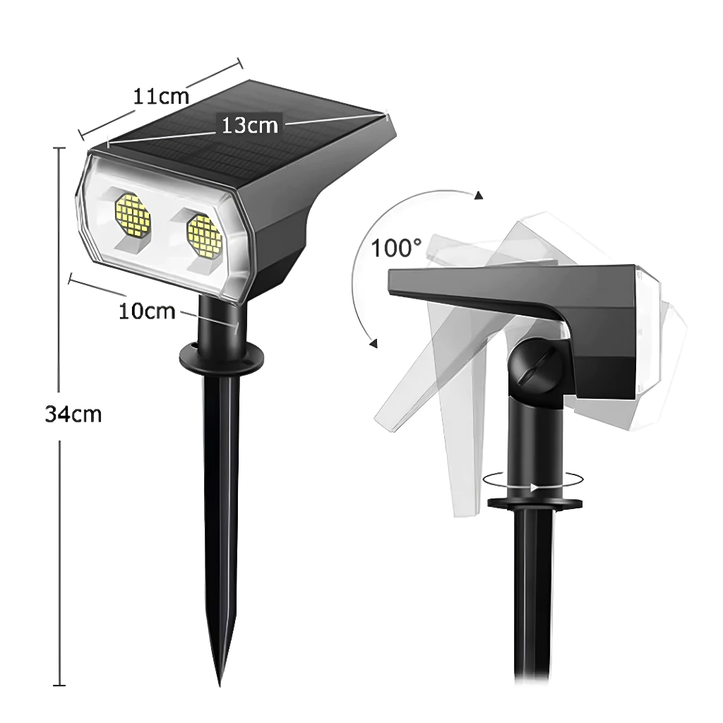 Luminária Espeto Jardim Super Led Energia Solar