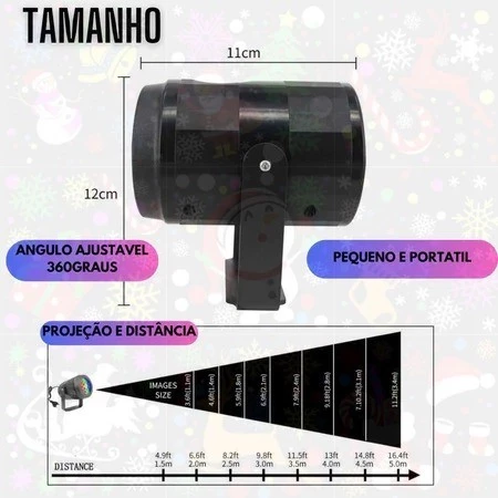 Projetor Natalino LED 3D